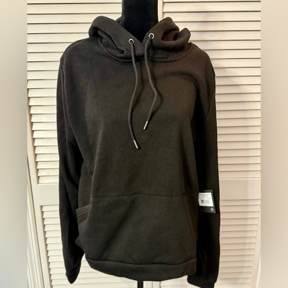 Troop Tops - Troop Womens Sustainable Black Hoodie Pullover Sweatshirt XL WFLT001 NWT